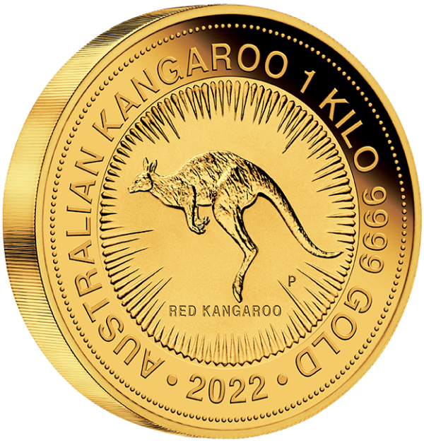 2022 Perth Mint Gold Kangaroo Coin 1kg Bullion Now