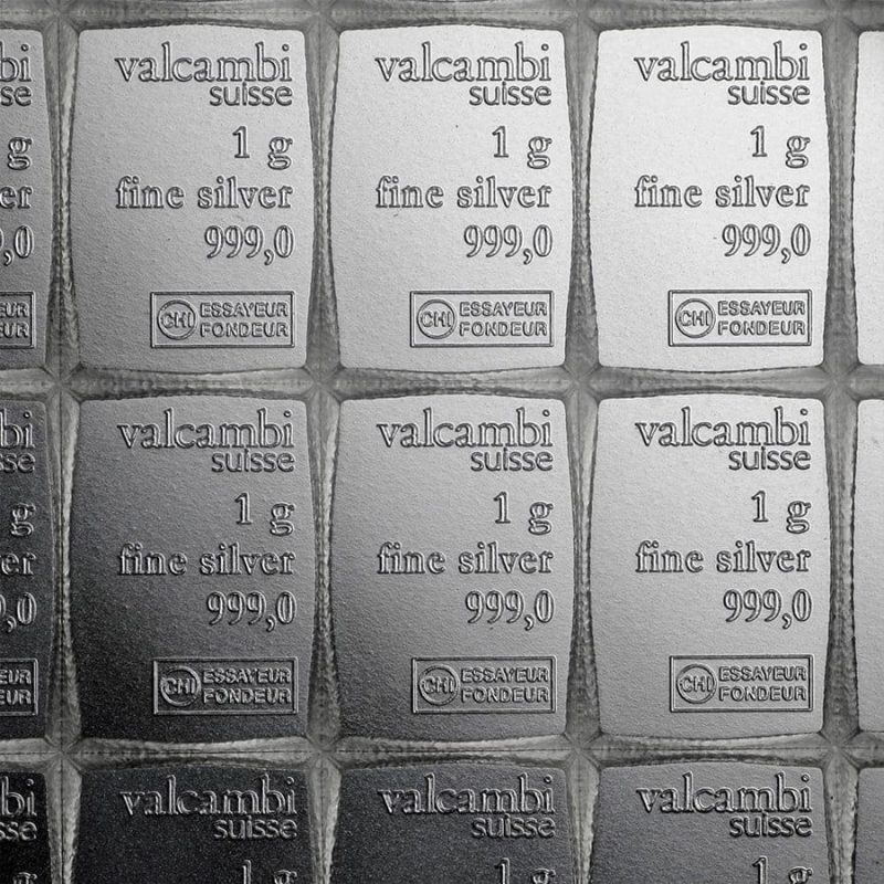 Valcambi Silver CombiBar 100 X 1g - Bullion Now