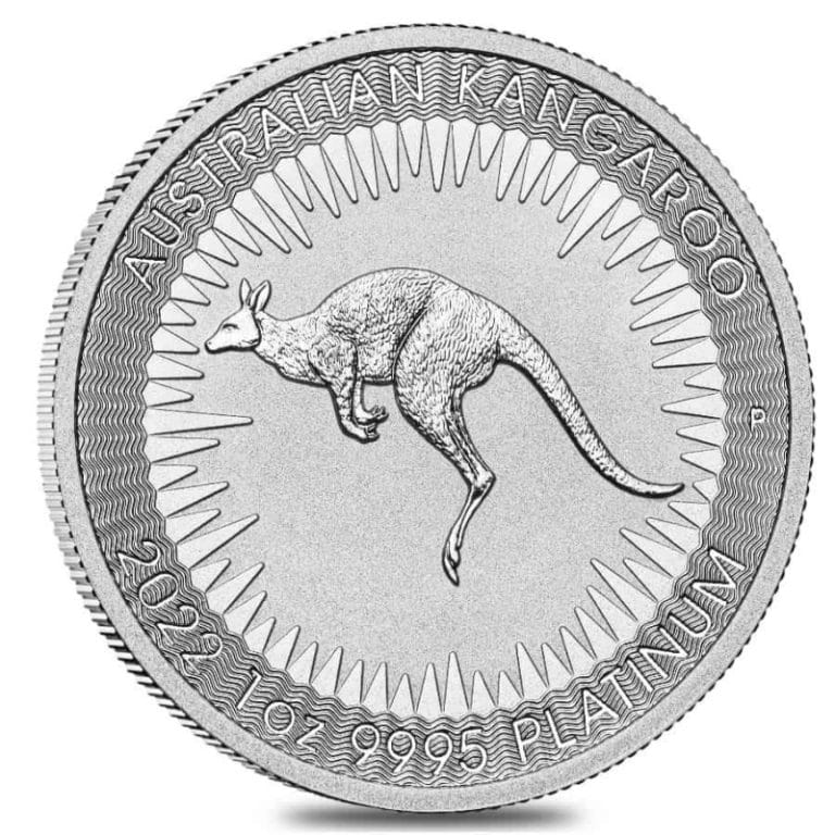 2022 Perth Mint Platinum Kangaroo Coin 1oz Bullion Now