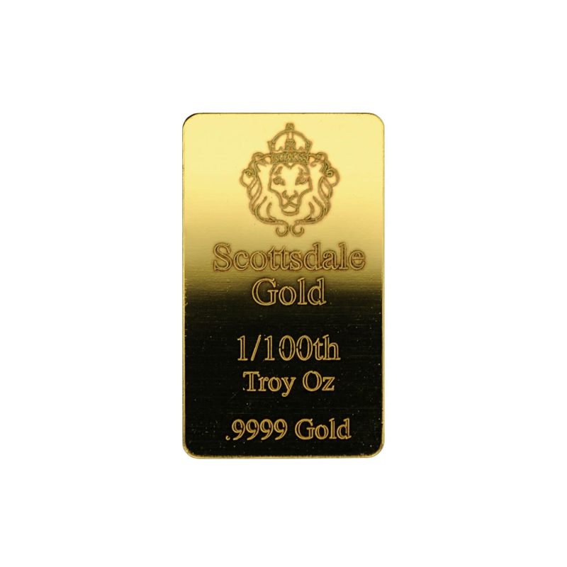 Scottsdale Mint Gold Serialised Minted Bar 1/100oz Bullion Now