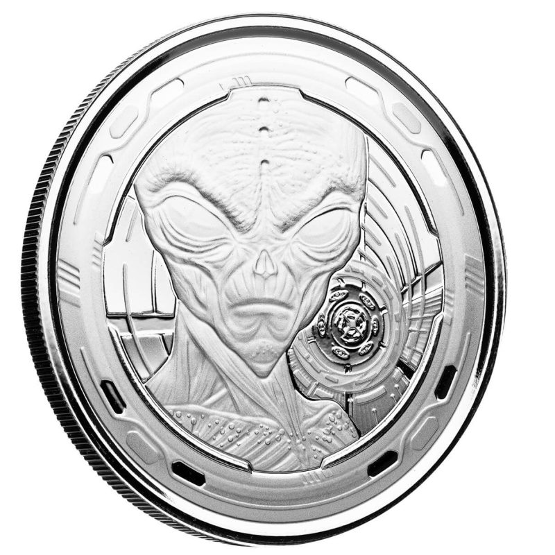 2022 Scottsdale Mint Silver Ghana Alien Coin 1oz Bullion Now