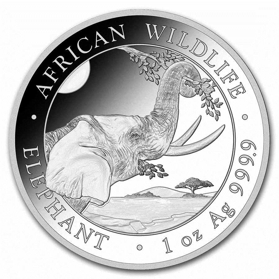 Elephant Coin File 2023 Silver Somalia Elephant Coin 1oz - Bullion Now