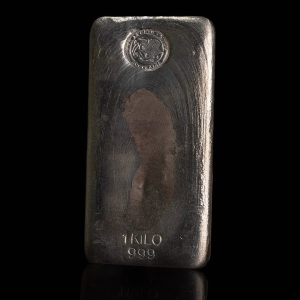 Auction Item Vintage Perth Mint Silver Cast Bar Kg Bullion Now