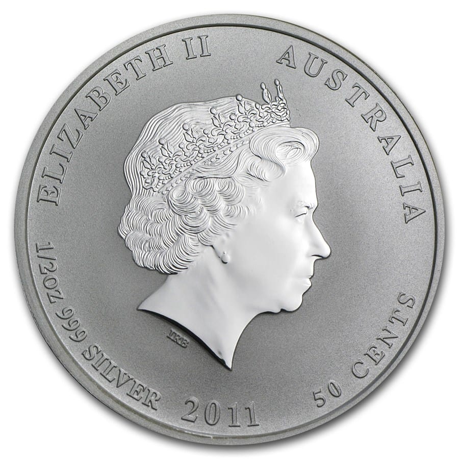 2011 Perth Mint Silver Lunar Rabbit Coin 1/2oz - Bullion Now