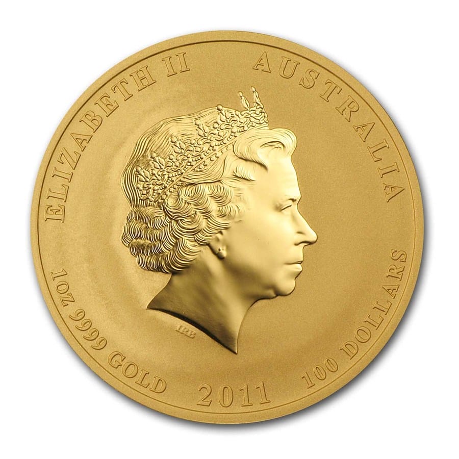 2011 Perth Mint Gold Lunar Rabbit Coin 1oz - Bullion Now