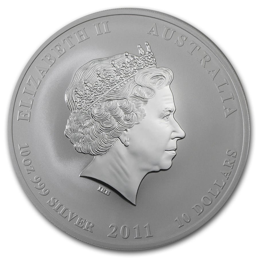 2011 Perth Mint Silver Lunar Rabbit Coin 10oz - Bullion Now