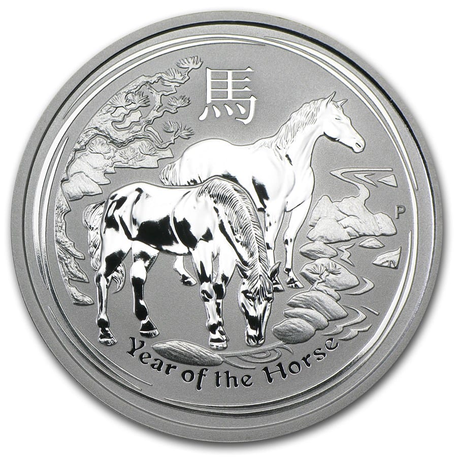 2014 Perth Mint Silver Lunar Horse Coin 1/2oz - Bullion Now