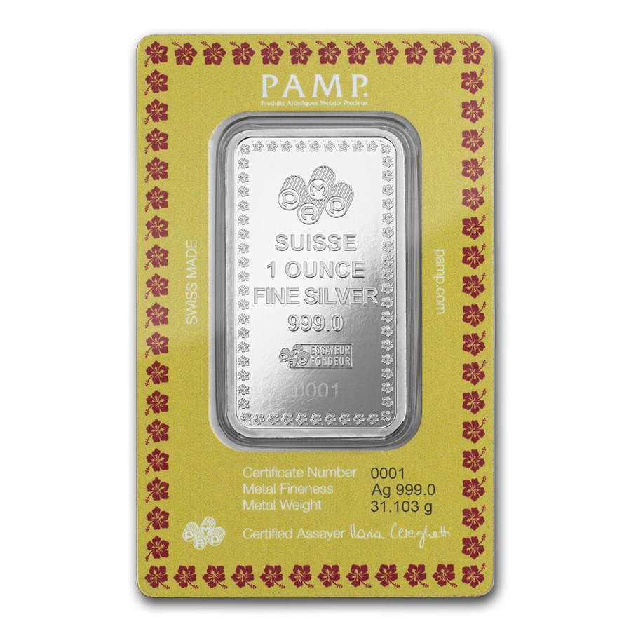 PAMP Silver Lakshmi Minted Bar 1oz - Bullion Now