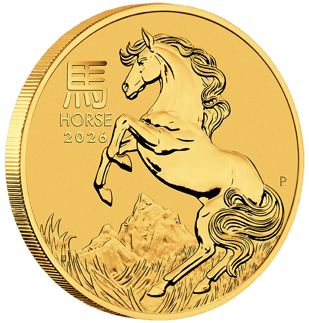 2026 Perth Mint Gold Lunar Horse Coin 1/2oz - Bullion Now